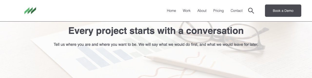 The content banner module as a call to action.