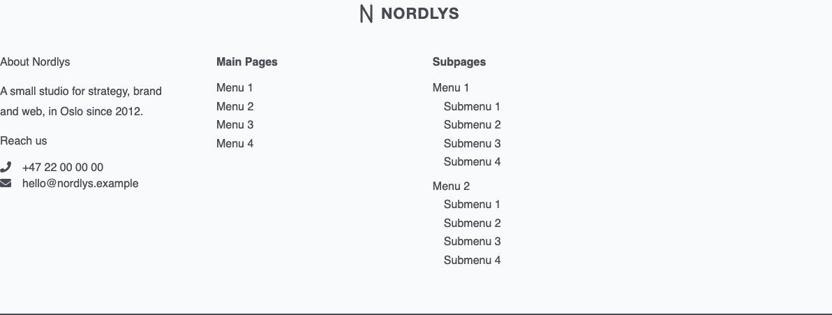 The footer module.