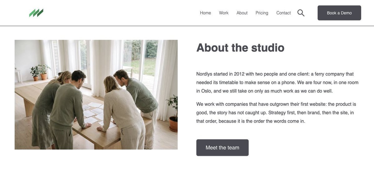 The two column image and text module.