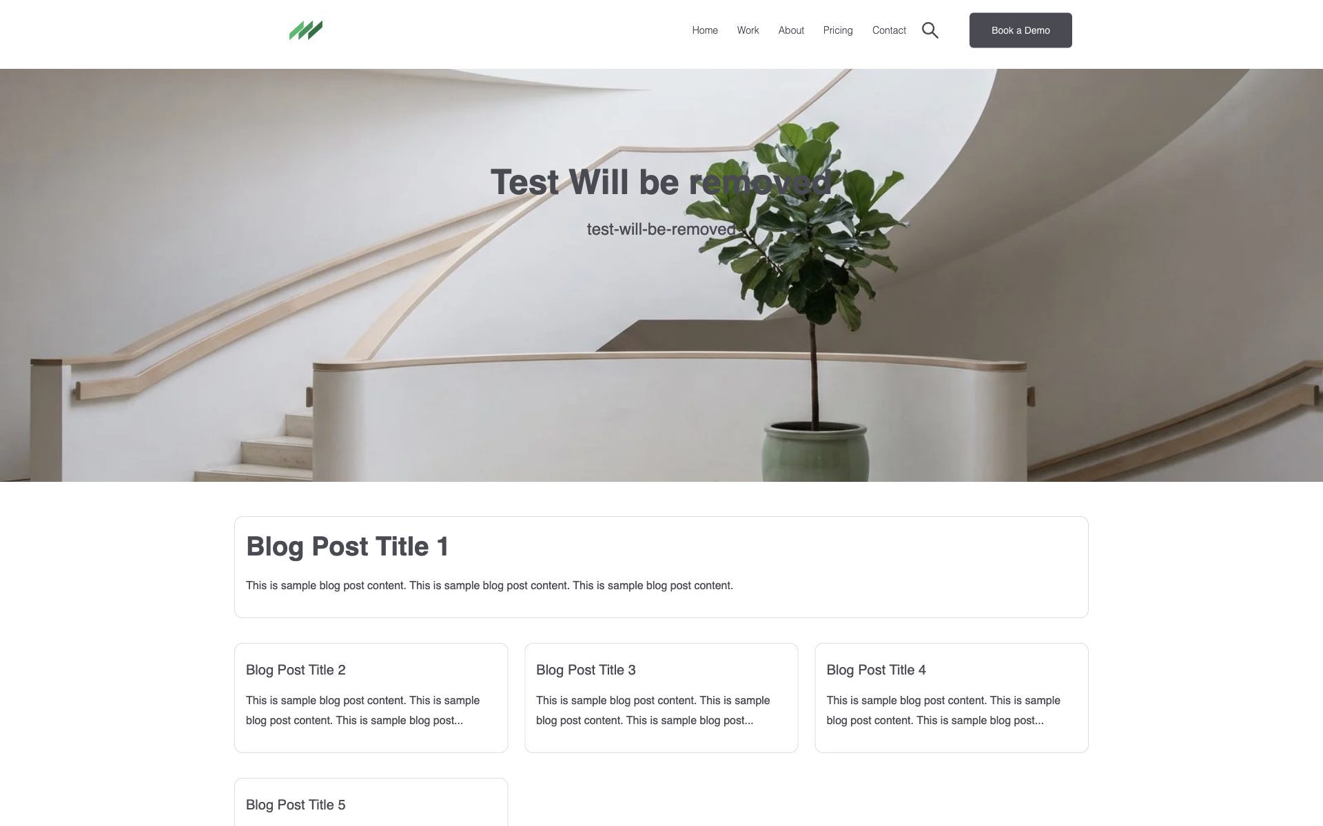 Blog listing template.